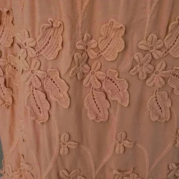 H&M 6 Pink Strappy Floral Applique Tank with Tie Straps - Picture 2 of 5